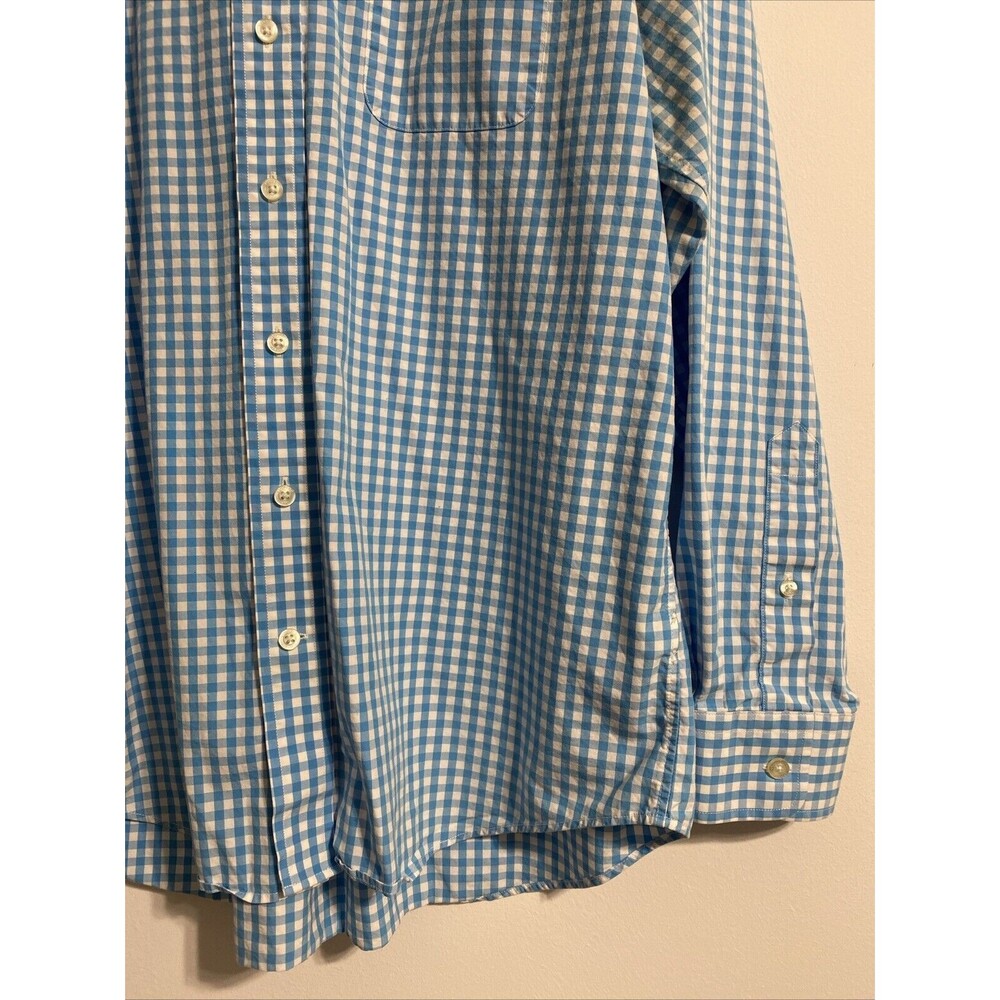 Vineyard Vines Men's Dress Shirt L Blue White Plaid Tucker Preppy College - Picture 6 of 15